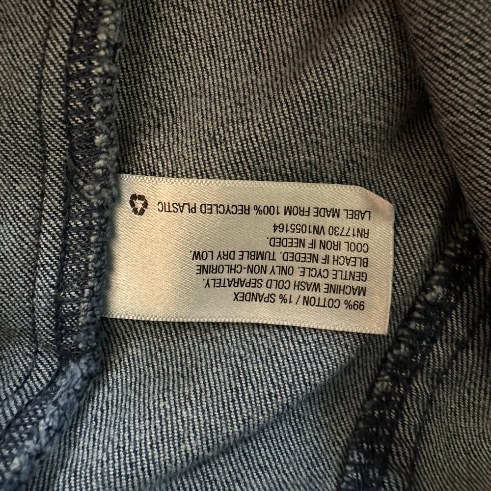 Women's A New Day Blue Denim Button Front A-Line Skirt Size 2 Button Down Belt - Picture 6 of 13